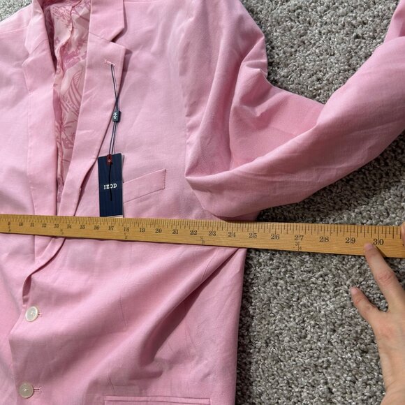 Izod Mens Pink Blazer Jacket Lining 2-Button Closure Size 52R New With Tags - Picture 10 of 12